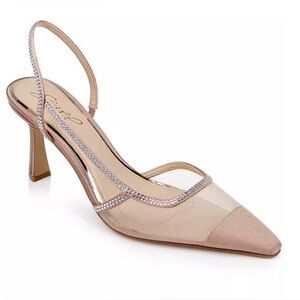 Jewel Badgley Mischka Tammy Elegant Slingback Heels womens 6.5-NWT
